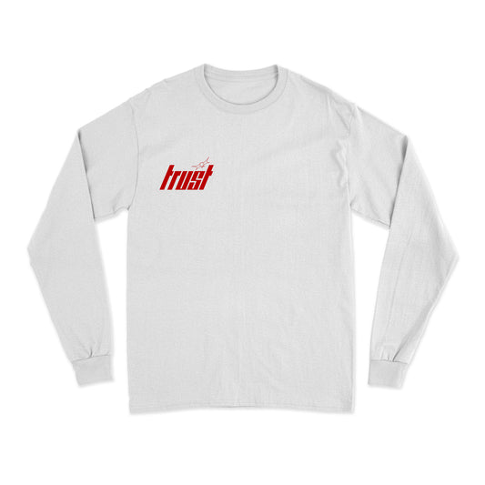 LONG SLEEVE TRUST TEE [WHITE/RED]