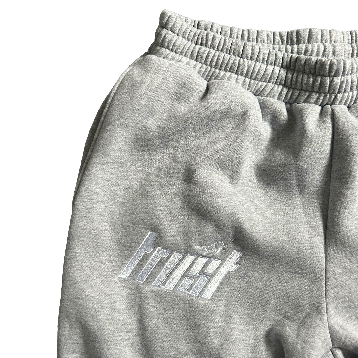 EMBROIDERED HEAVYWEIGHT TRUST JOGGERS [GREY]