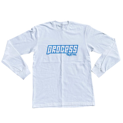 LONG SLEEVE PROCESS TEE [WHITE/BLUE]