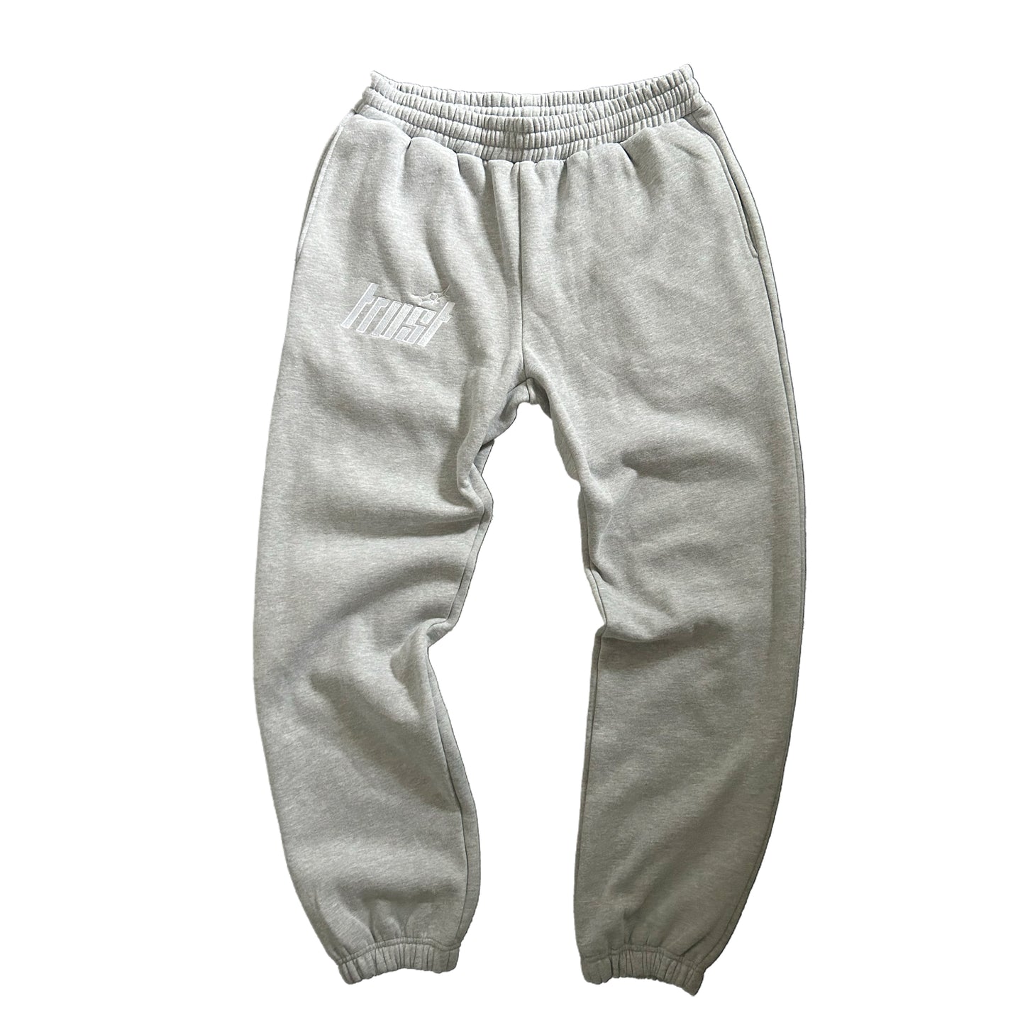 EMBROIDERED HEAVYWEIGHT TRUST JOGGERS [GREY]