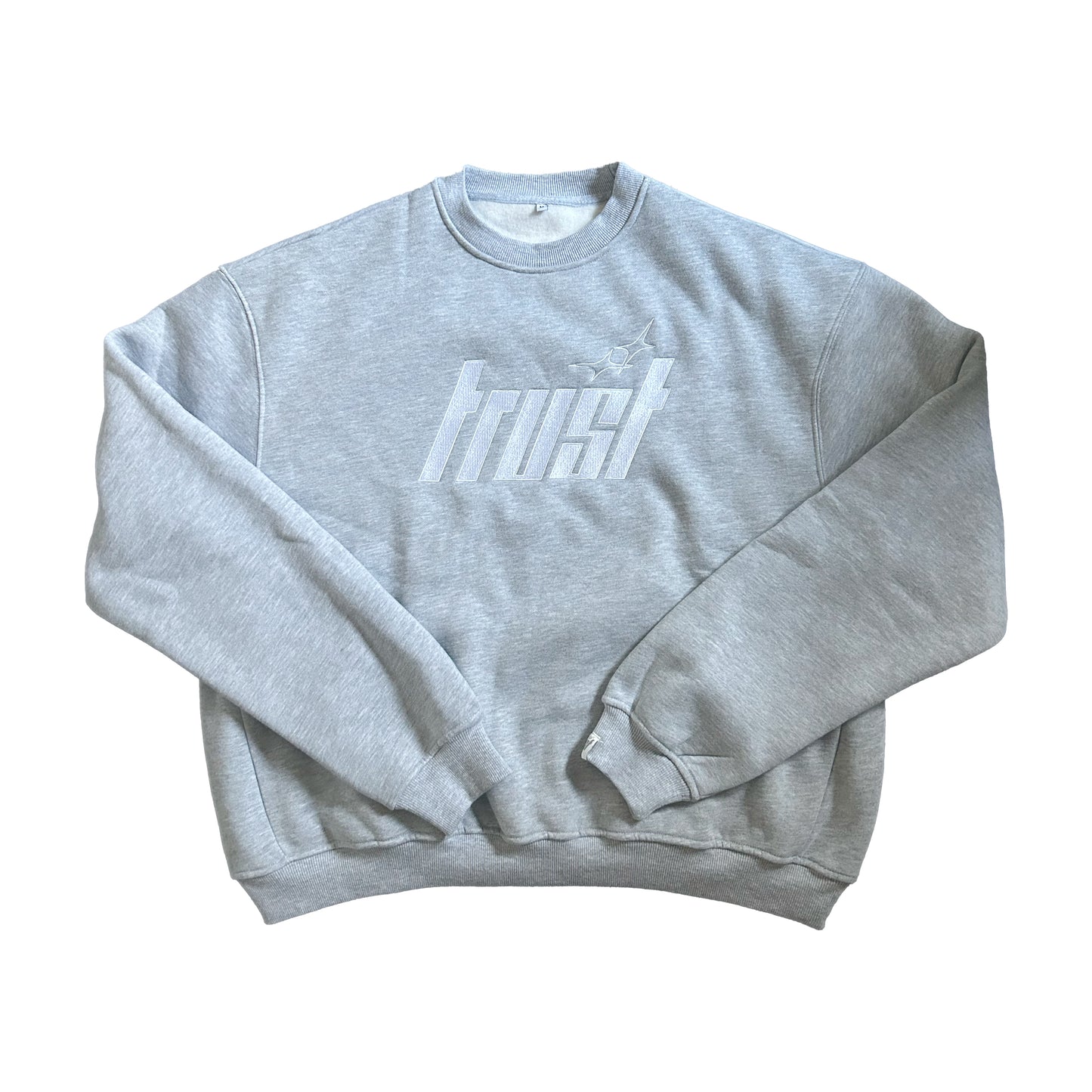 EMBROIDERED CREW NECK [GREY]